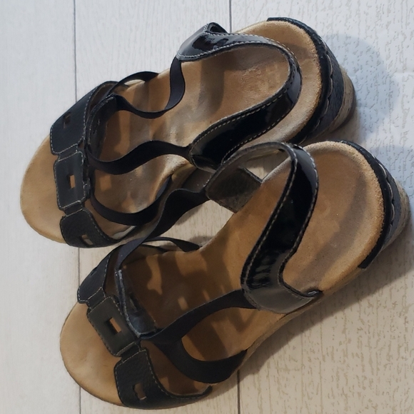 Rieker black elastic sling back straps woman sandals sandals size 37 (6) - Picture 7 of 7